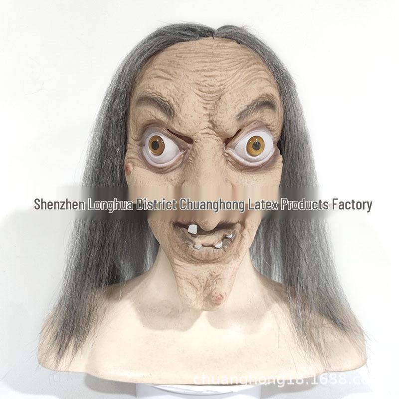 Realistic Witch Latex Mask for Halloween and Role-Playing