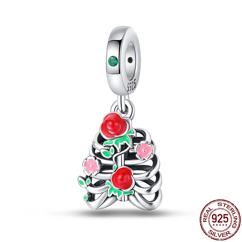 Copper Glow Halloween Series Charms Fit Original Pan Bracelet Diy Beads For Women Birthday Fine Jewelry Gift