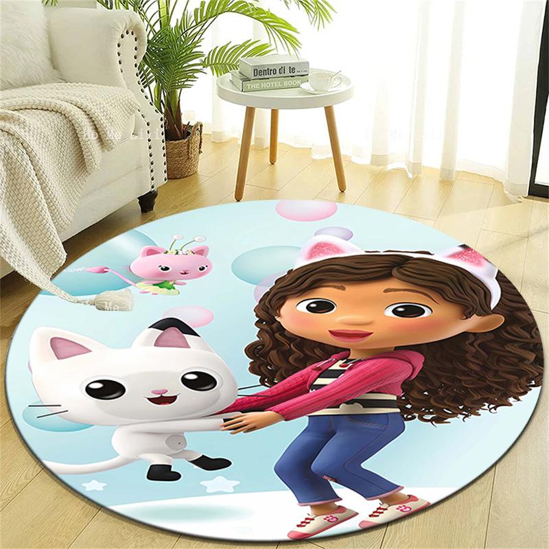 1pc Gaby's Bubble House2 Design Printed Area Round Carpet for Bedroom Living Room Home Decor Rugs Mat Non Slip Mat Rug for Bedside