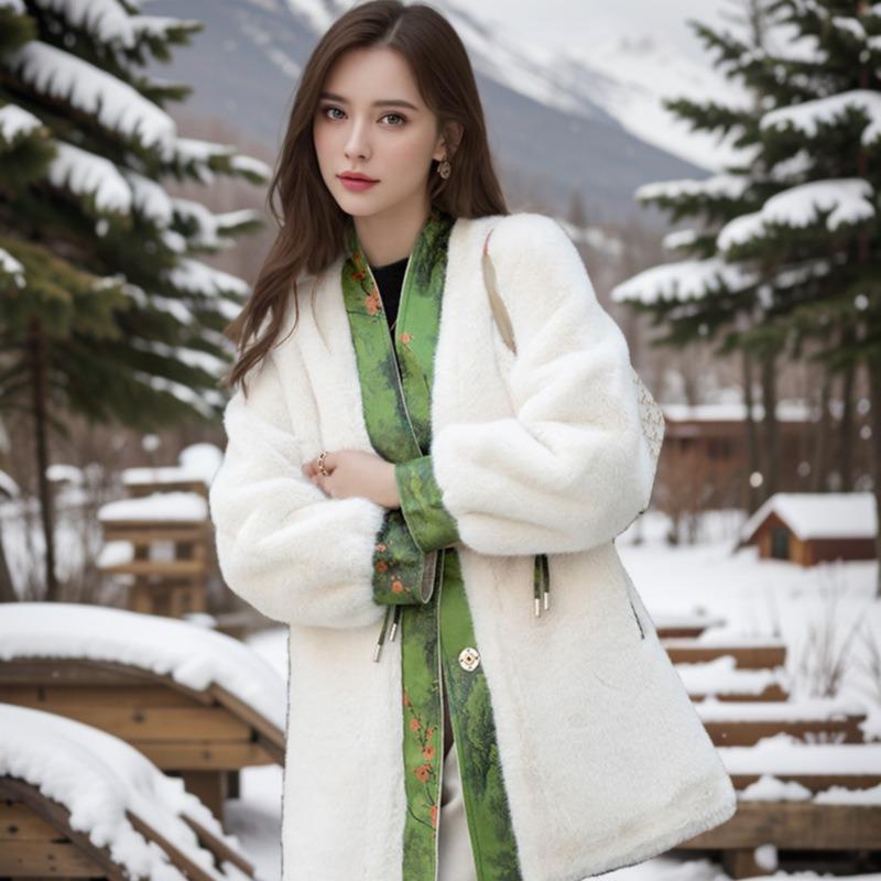 

Пальто средней длины и длинное большого размера осень-зима имитация норкового меха старые деньги ветровка тосканский мех женская одежда 4XL (150-87.5 kg recommended)