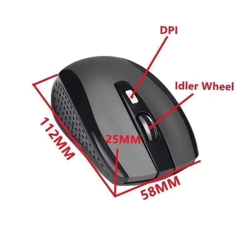 Portable 2.4G Wireless Mouse Optical 6 Buttons 1200DPI Mice For Computer PC Laptop Game Mouse