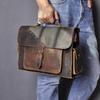 Men's 14" Vintage Leather Business Briefcase 2058