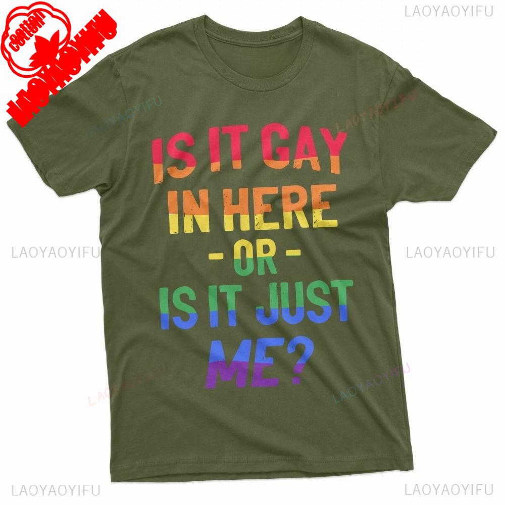 Mens LGBTQ Pride Month Gay Tshirt Funny Humor Birthday Gift for Him Cool Tee Tops Unisex Summer Creative Design Tshirt