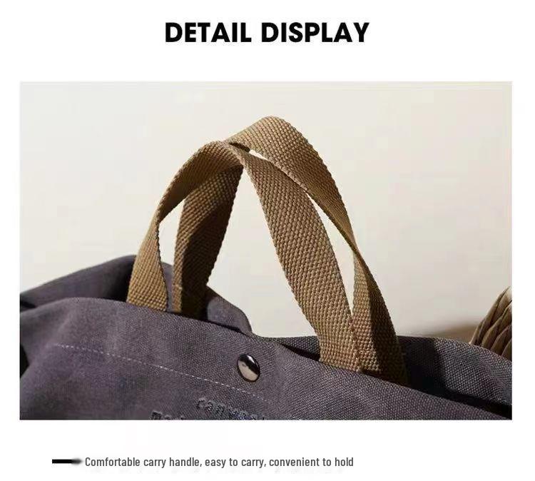 Bolso Bandolera/de Mano de Lona Unisex de Gran Capacidad para Estudiantes, Bolso de Compras o para Tutorías