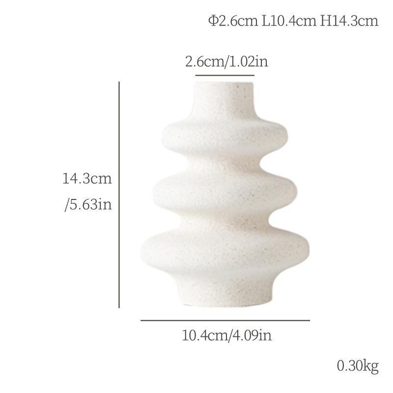 European-Style Vegetarian Firing Set, Vase Ceramic Handicraft Three-Piece Set, Creative Home Decoration Ornament mov173-a spiral