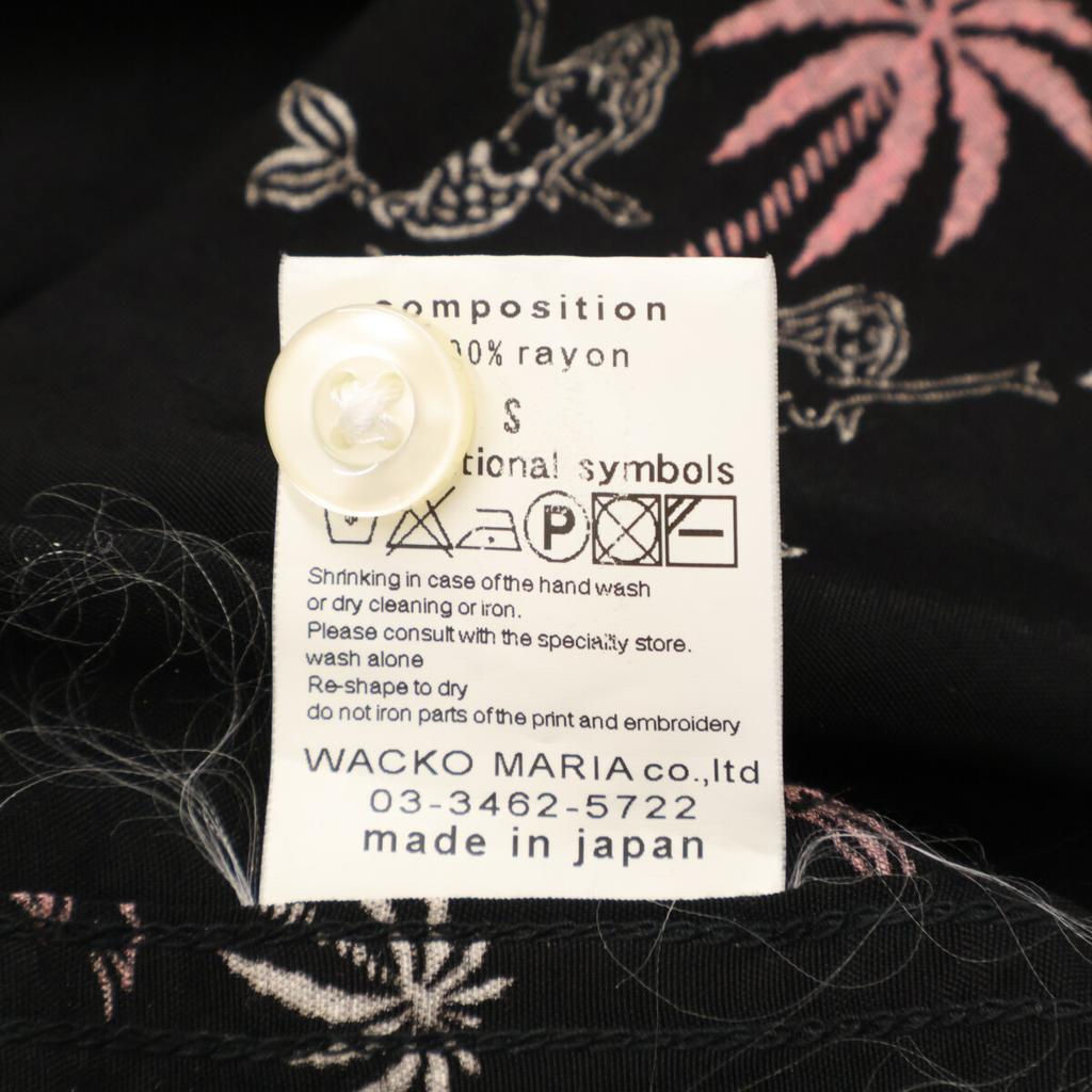 WACKO MARIA Black Mermaid Aloha Shirt tops S blackUsed