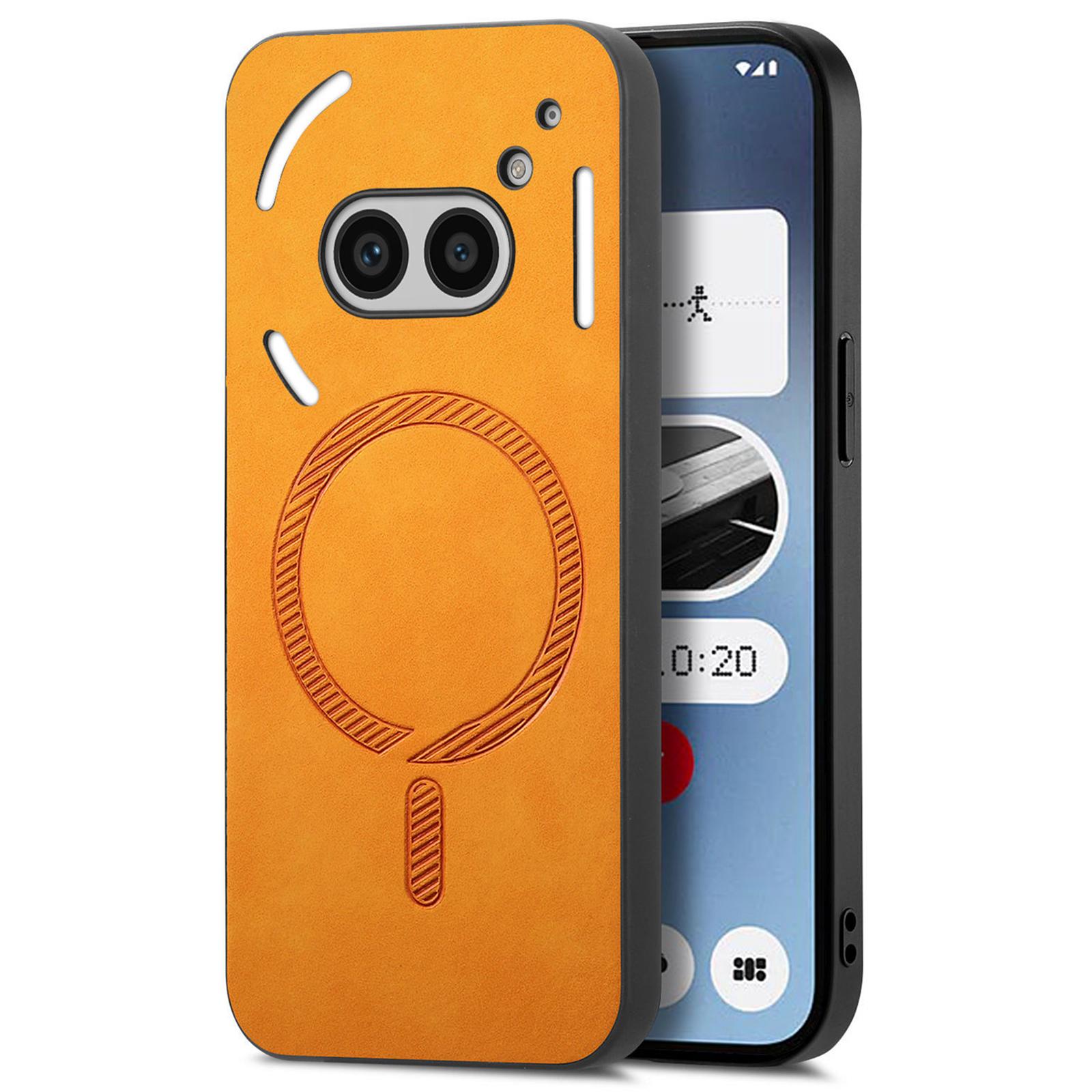 

For Nothing Phone (2a) Plus/Phone (2a) Leather Back Magnetic Case Skin-Touch Phone Cover E