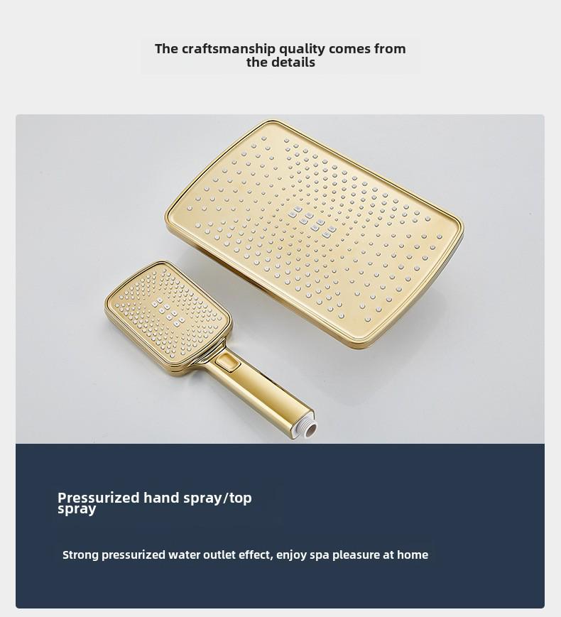 Thermostatic Shower Set with One-Touch Temp Lock & Boost Shower Head