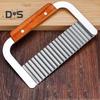 1/2 Pcs Cortador de Batatas Crinkle Cutter Aço Inoxidável Cortador de Chips Crinkle Lâmina Ondulada Cortador de Batatas Fritas Cortador de Chips de Vegetais Cortador de Cozinha Picador