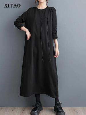 Full Sleeve Loose Dress Casual Fashion Women DMJ2680