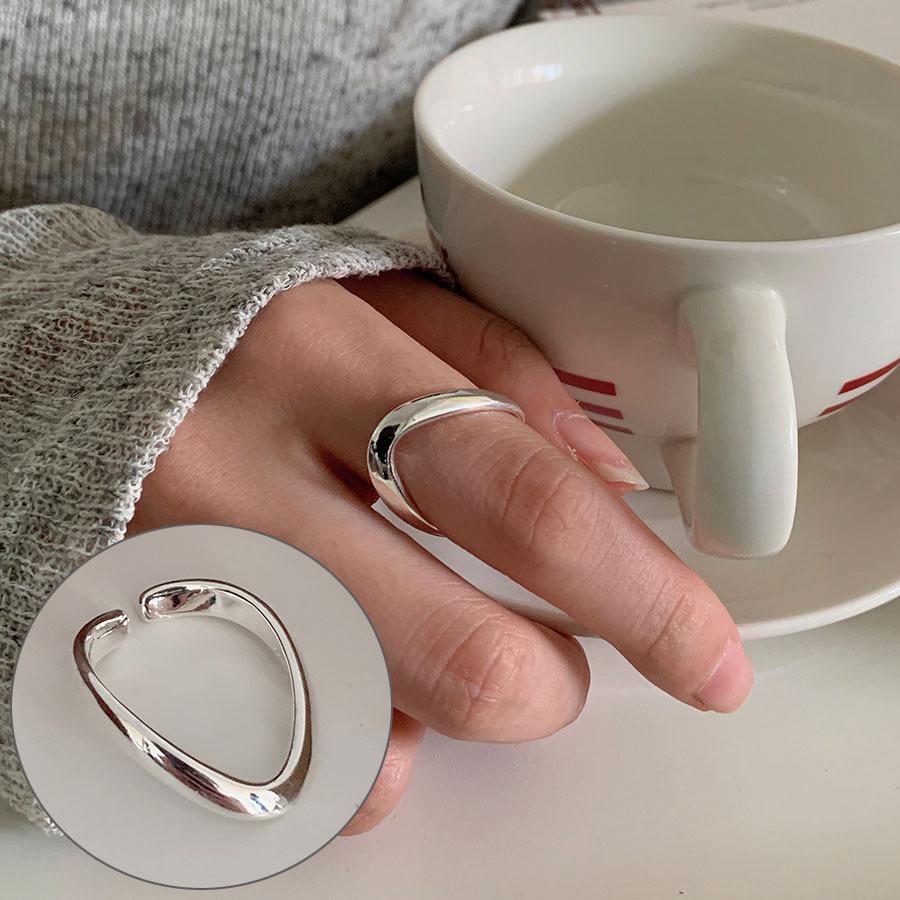 Korean Geometric Grid Ring: Women's Retro Argyle Open Finger Hip Hop Ring