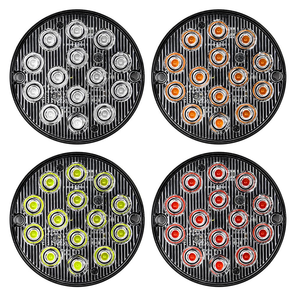 1 Piece Round LED Tail Light 16 LEDs 50000 Hours ABS Material