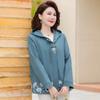 Women's Casual Embroidered Hooded Jacket
