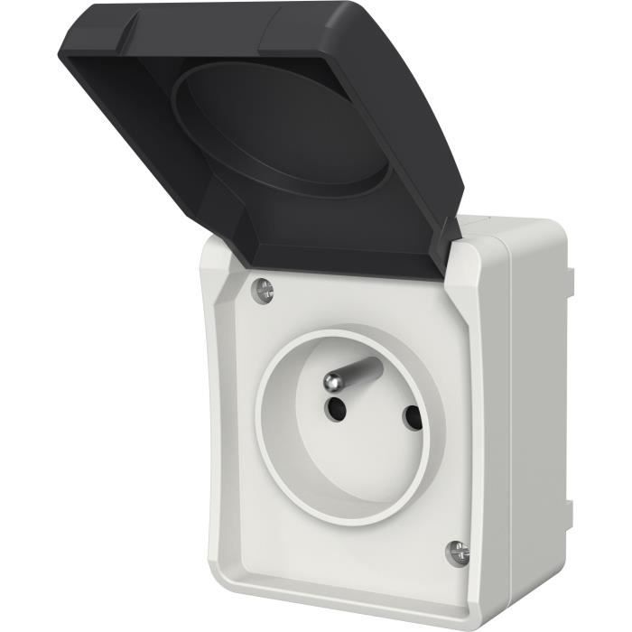 Prise double étanche - Aquatop - Ref. 9673 - IP54 - Prêt à poser - Monophasé