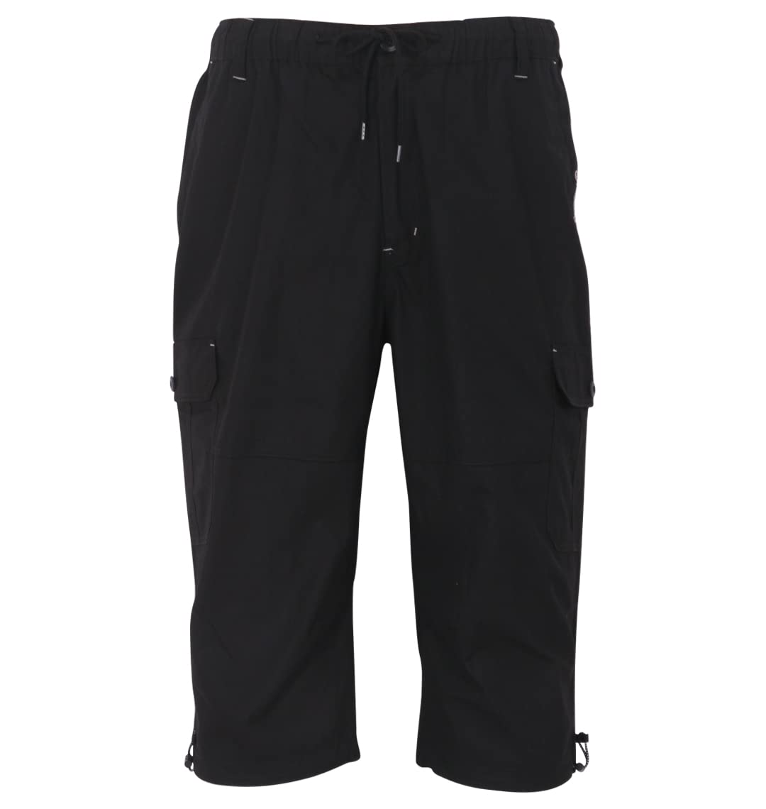 

[Plus Size Specialty Mid] Casual Pants (Outdoor Products) OUTDOOR PRODUCTS Plus Size TC Weather Cargo Cropped Pants, Black, Men s, Size 4L