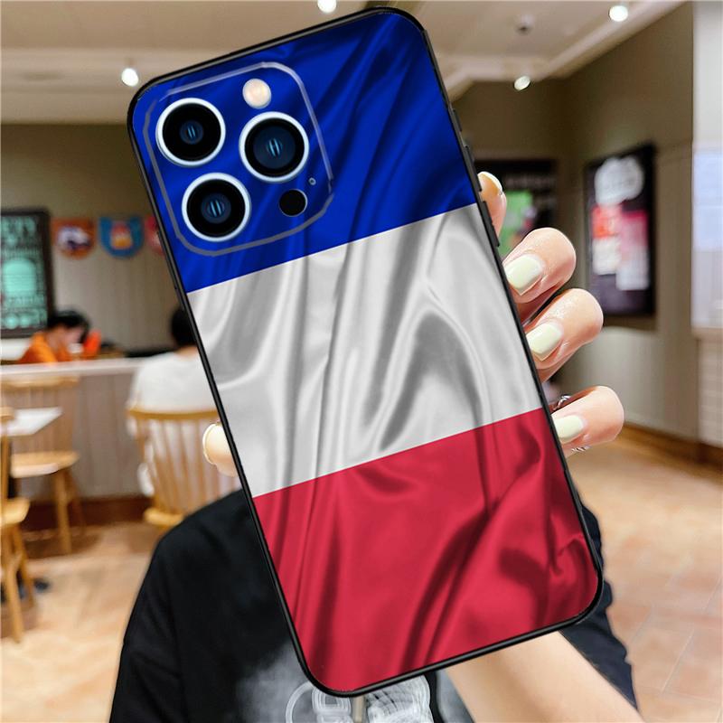 France Flag Case For iPhone 17 15 14 13 12 11 16 Pro Max Mini Plus 16e 17 Air Bumper Cover Accessories
