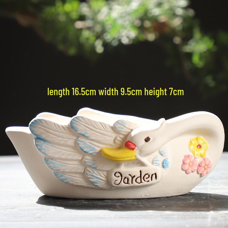 Cartoon Grobkeramik Großer Keramik Sukkulentenübertopf im Bilderbuchstil