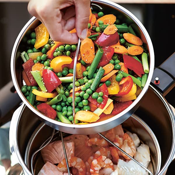 Fissler Steaming Perforated Steaming Tripod Made In Recommended As a Stainless Steel Japanese Board, Steamer, Basket, 22cm, Included, Germany, Gift,