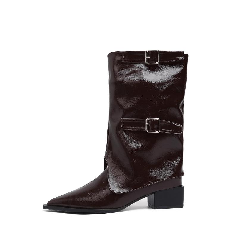 Fashion Designer New 2025 Women Ankle Boots Pointed Toe Heeled Shoes 2025 Elegant Winter Fashion Boots Chelsea Sexy Brand Woman Pumps