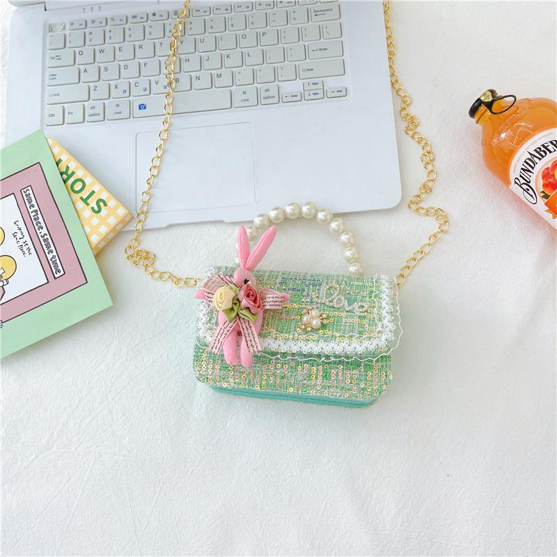 Entzückliche Mini-Kaninchen-Handtasche Für Kinder Trendige Stilvolle Canvas-Umhängetasche Für Mädchen