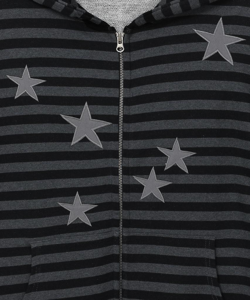 Bauf Star Symbol Zip-Up Hoodie [Stripe]