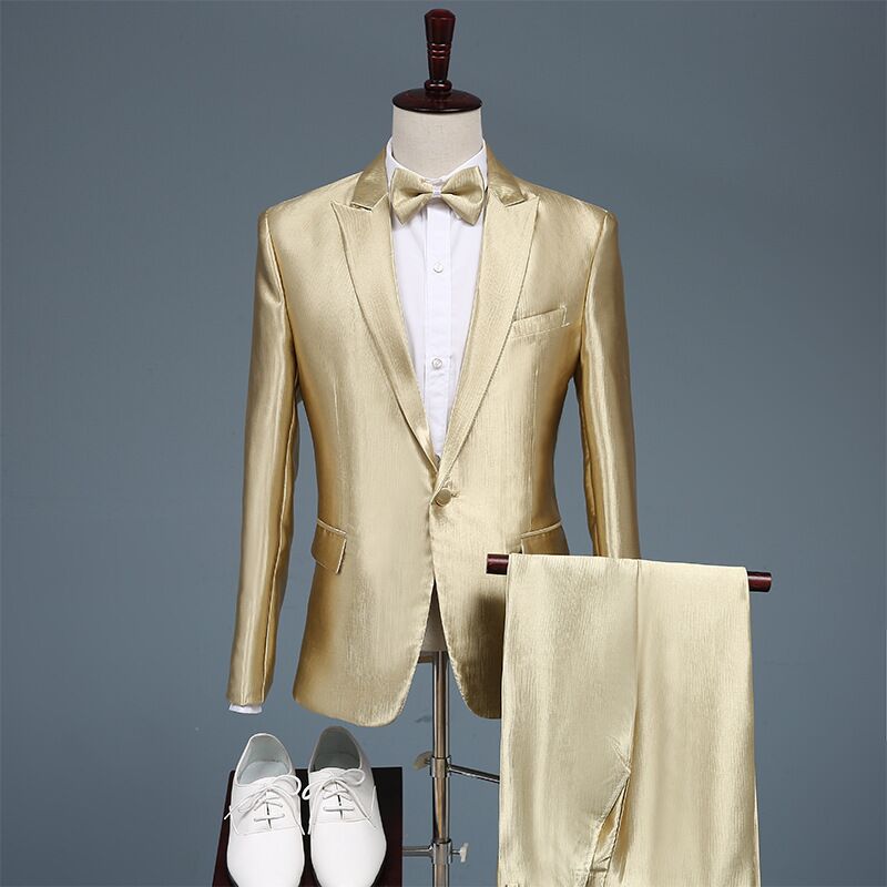 Buy New arrival Gold Men Stylish Suits 