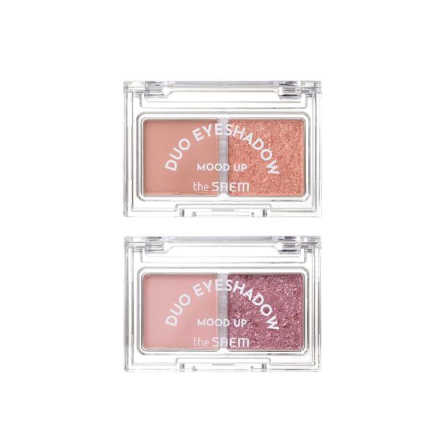 The Saem - Mood Up Duo Eyeshadow - 2 Types #CR01 Sugar Coral
