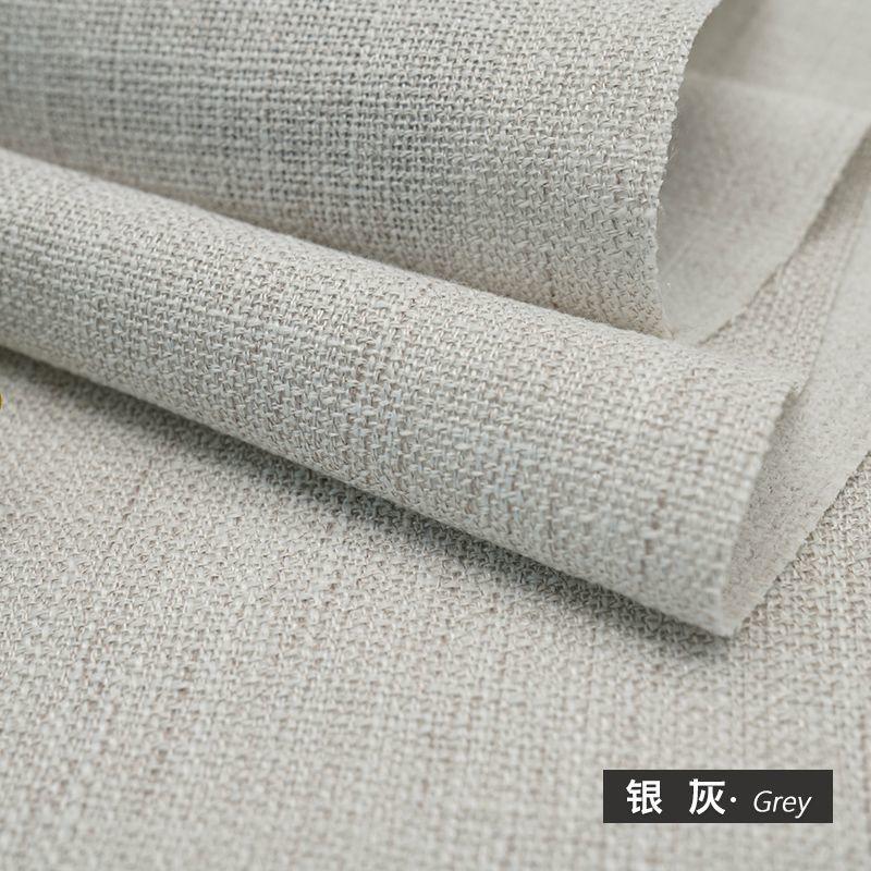 Dicker bunter Baumwollleinenstoff pro Meter für Sofa Tischdecke Kissenbezüge Taschen DIY Nähen Polsterstoff Weich Beige Blau