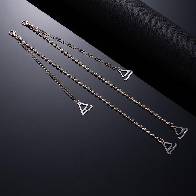 

Модные бретели с кристаллами для нижнего белья, металлические бретели для бюстгальтера, Нескользящие сексуальные невидимые крутые женские бретели для бюстгальтера для декора 1.8cm hook