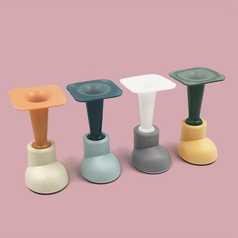 Silicone door suction non-punching anti-collision door stop door stopper small feet round head shoe door touch silent suction door stopper