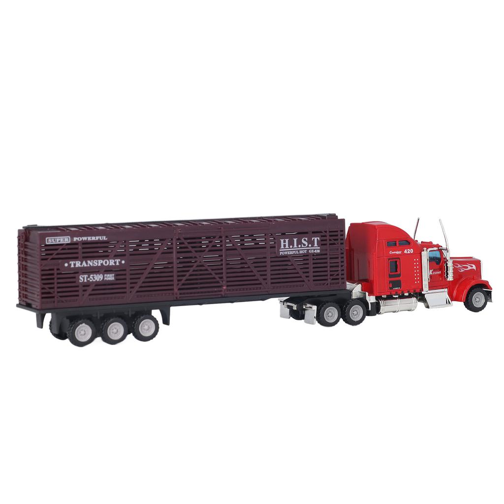 1:65 Pull Back Trucks Realistic Exquisite Interactive Alloy Pull Back Transport Cars Model Toy for