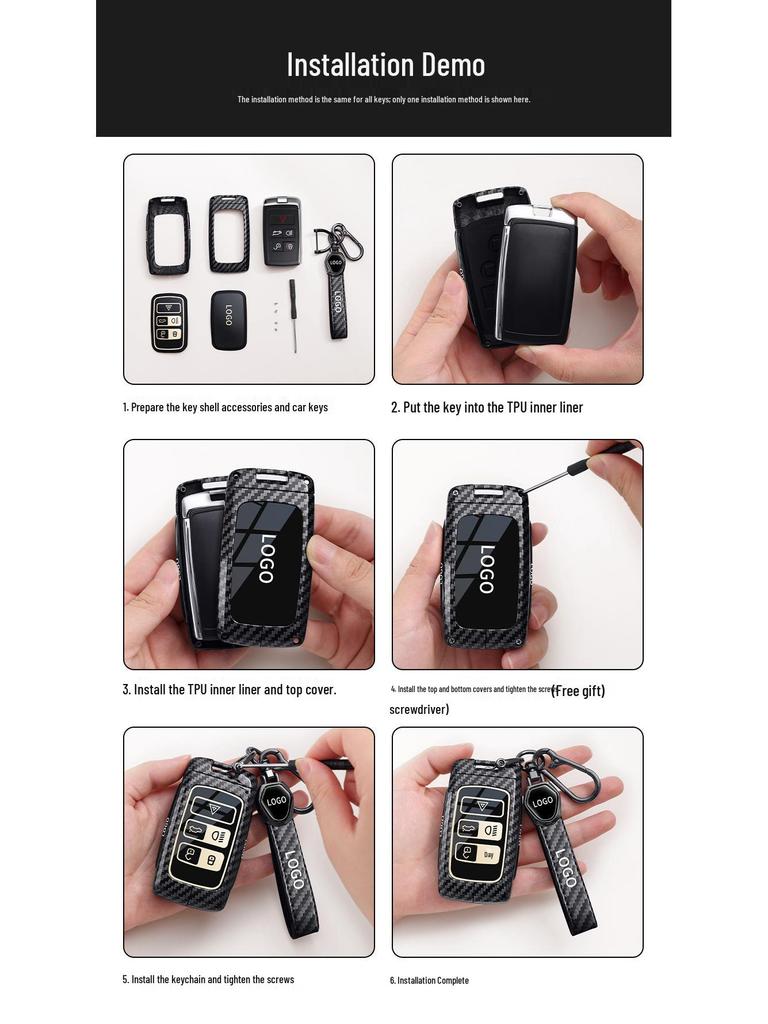 BMW Mini Key Case for Countryman and Cooper (Models F54, F55, F56, F60) - Carbon Fiber Metal Shell