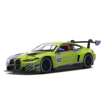 1/24 BMW M4 GT3 Casal Super Corrida Liga Diecast Modelo de Carro Som e Luz Mãe Crianças Meninos Brinquedos para Crianças Jogos Carro Miniatura