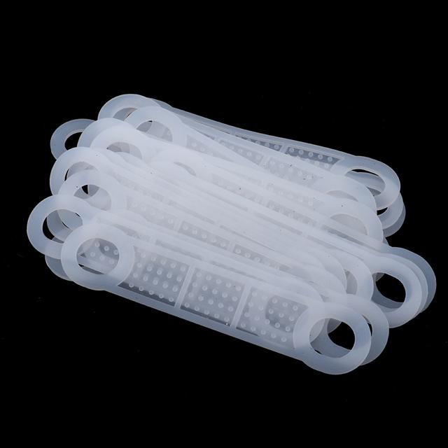 

Лоты: 50 эластичных противоскользящих силиконовых ручек для вешалок, полосок для вешалок, подушечек L белый