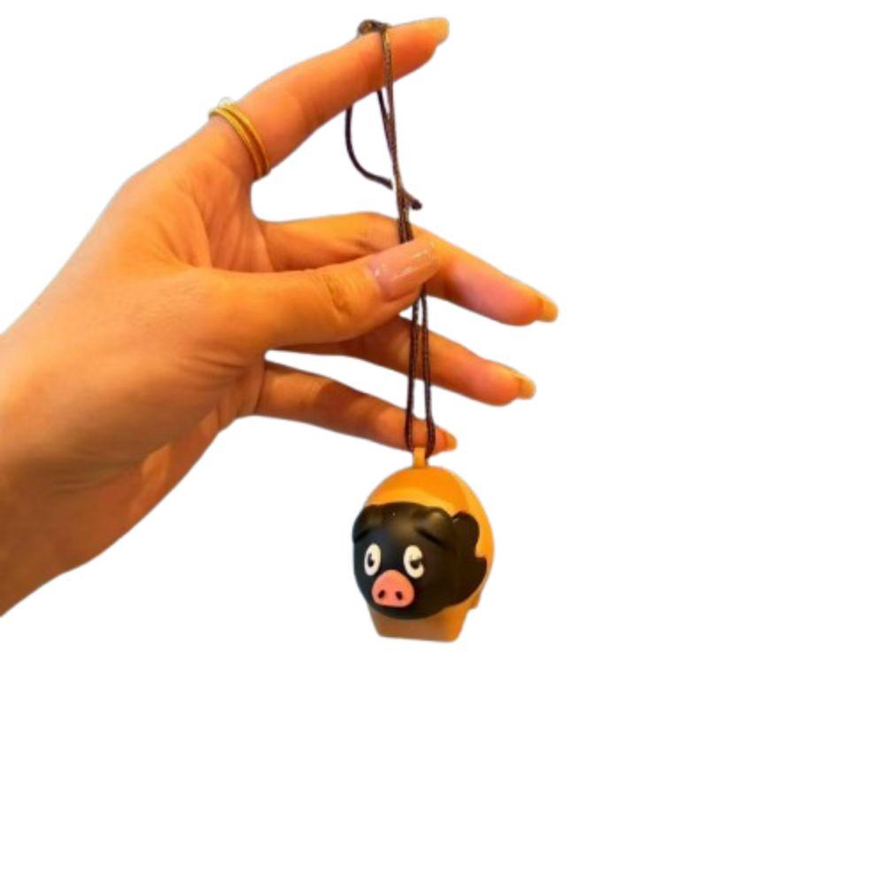 Anti-Lost Little Pig Keychains Durable Car Trinket Keyring Lovely Little Pig PVC Pendant  Kids Little Pig