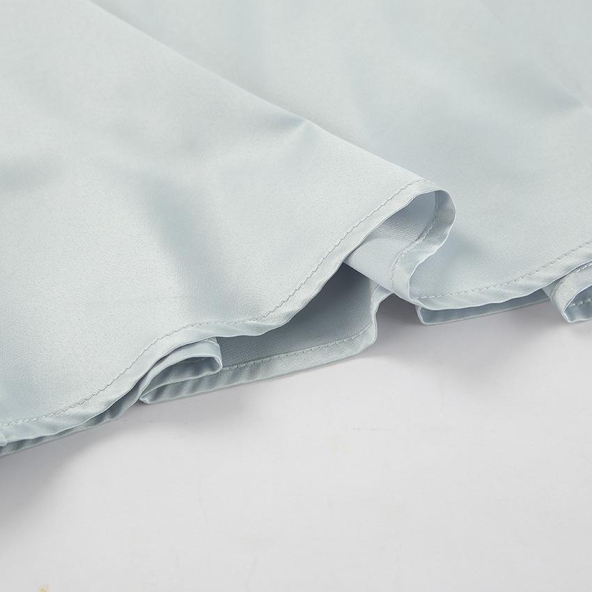 Elegant Grey Satin Skirts For Women Fashion Mid Waisted Slit Solid Skirts Casual New Loose Ankle-Length Skirt Streetwear