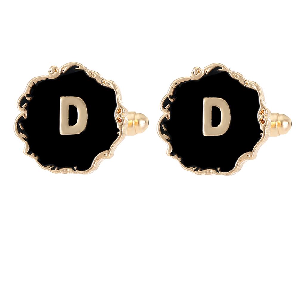 Mens Classic 26 Alphabet Initial Letter Cufflinks A B C D E F G H I J K L M N O P Q R S T U Sleeve ButtonV W X Y Z
