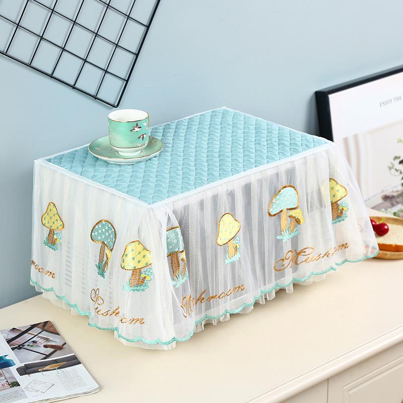

Universal Microwave Oven Cover Lace Oil Dust Proof Cover Embroidered Cute Cartoon Printed Electric Oven Cloth Kitchen Supplies 45X35X30CM
