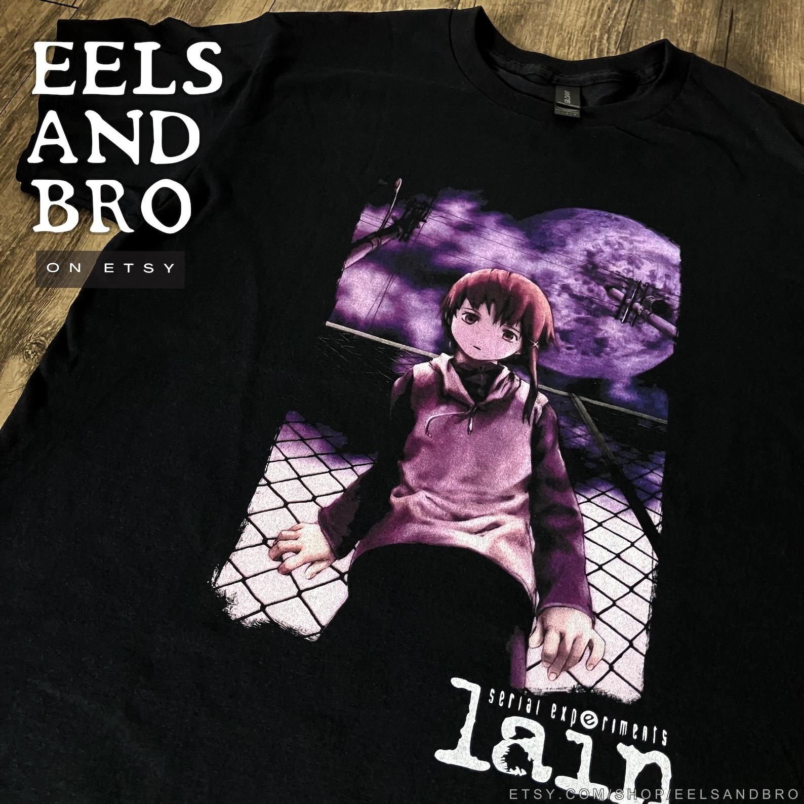 LAIN / Serial Experiments Lain BLACK T-Shirt L