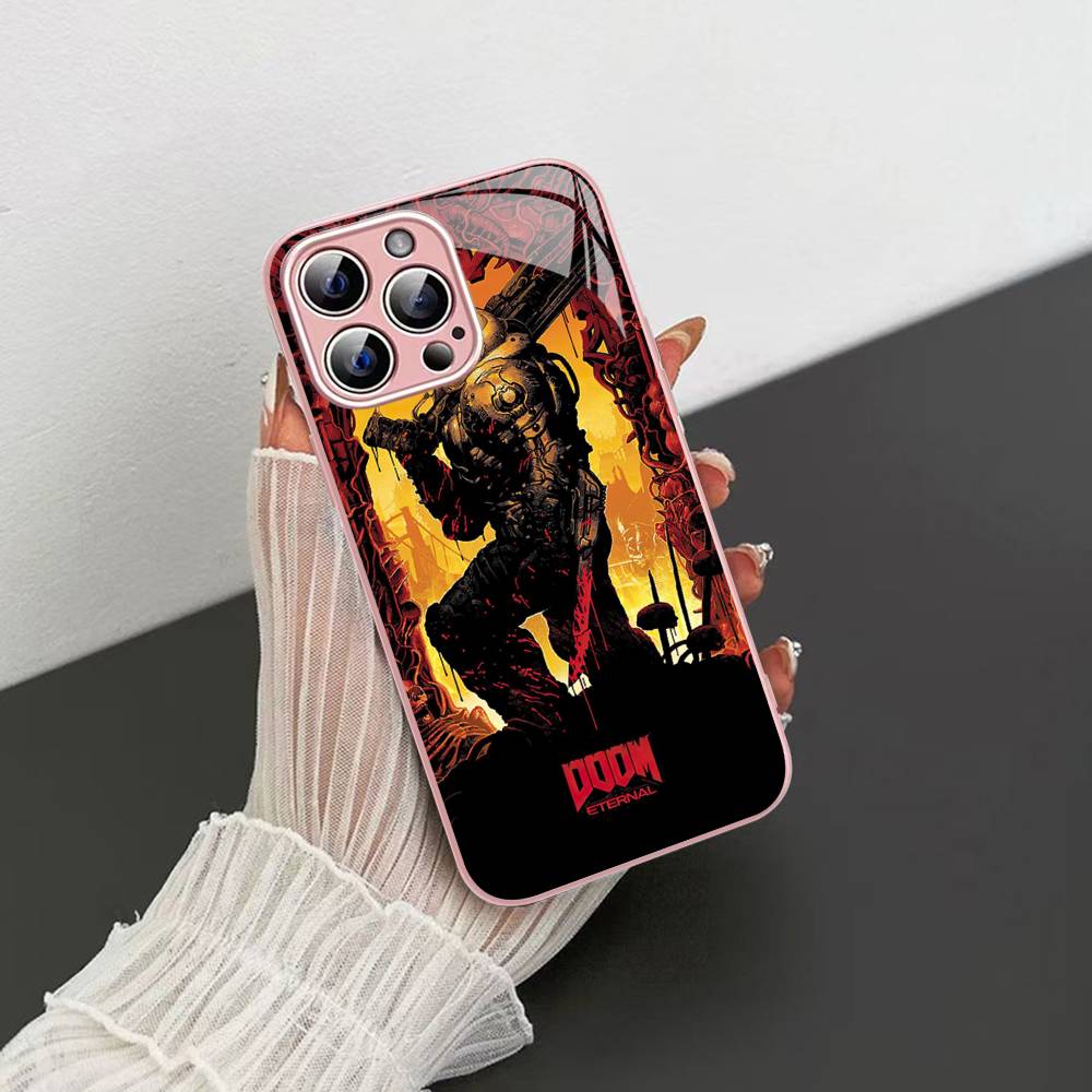 

Classic Game D-DOOM-E-EternalS Tempered Glass For Iphone 14 13 12 11 Pro Mini XS MAX 14Plus X XS XR Cover iphone 14pro max