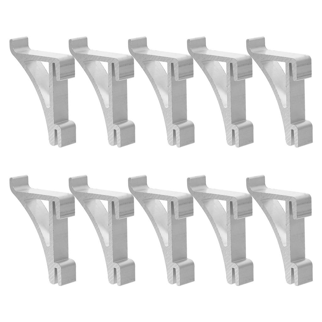 10 Pezzi Ganci Clip per Scaffale Congelatore in Alluminio Bordo Liscio Ganci Clip Robusti per Frigorifero per Supporto Scaffale Vetrina Frigorifera