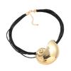 Metal Conch Pendant Necklace PU Leather Rope Chain Neckchain for Parties and Festivals Fashion Jewelry Party Accessories