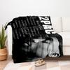 "2Pac: Die größten Hits Kollektion" Flanell-Kuscheldecke für Sofa, Bett, Reisen, Camping, Büro, Couch, Stuhl und Bett Geschenk für Chr