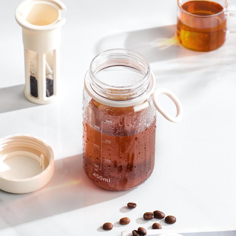 Cold Brew Coffee Pot High-Capacity Espresso Filter Bottle Cold Brewing Pot Portable Iced Brew Coffee Maker Juice Coffe Kettle