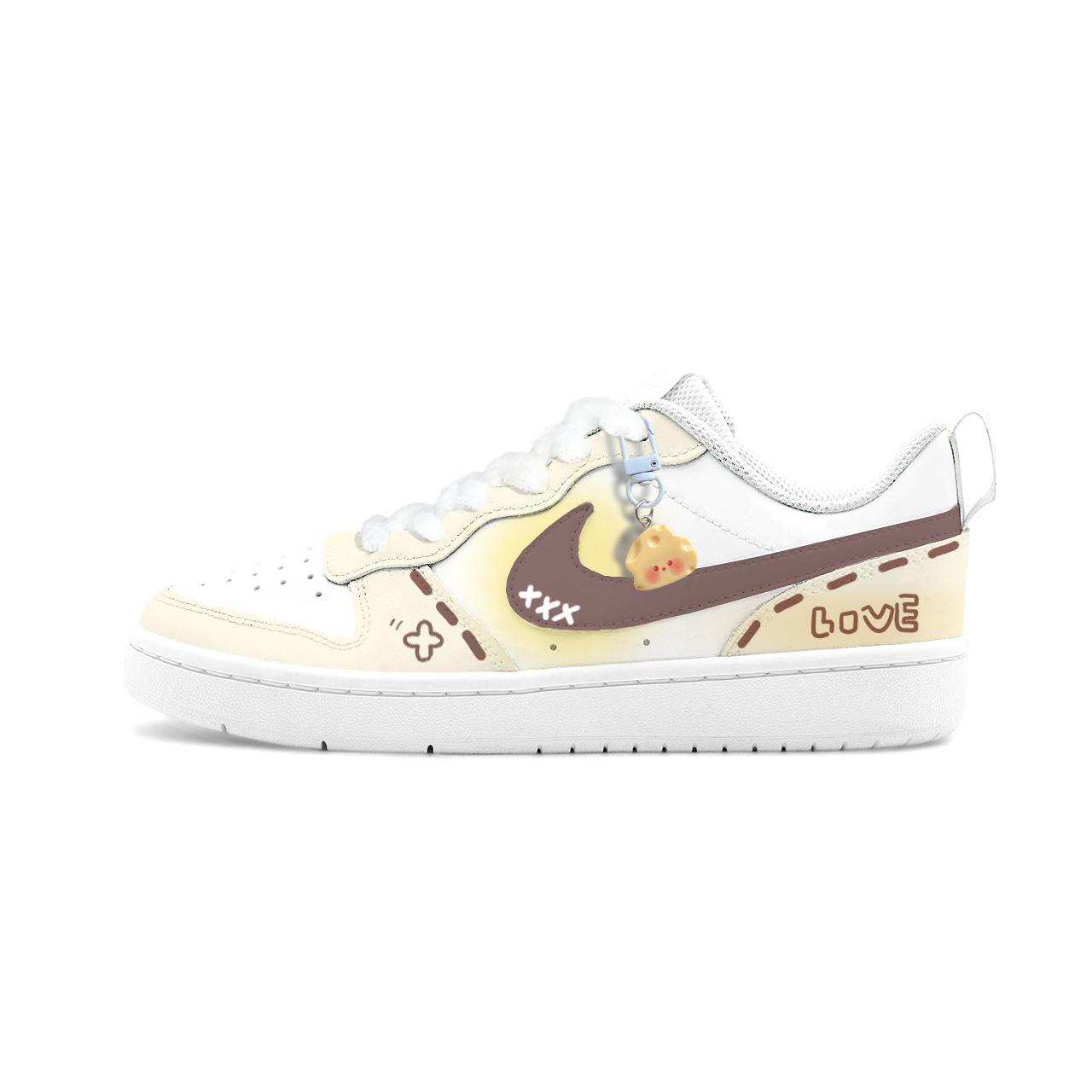 

Nike Court Borough 2 Big Fish Manufacturing, Cheese Foam Breathable Height Increasing Balance Moisture Wicking Low top BQ5448-100(Teram1792-) 38.5