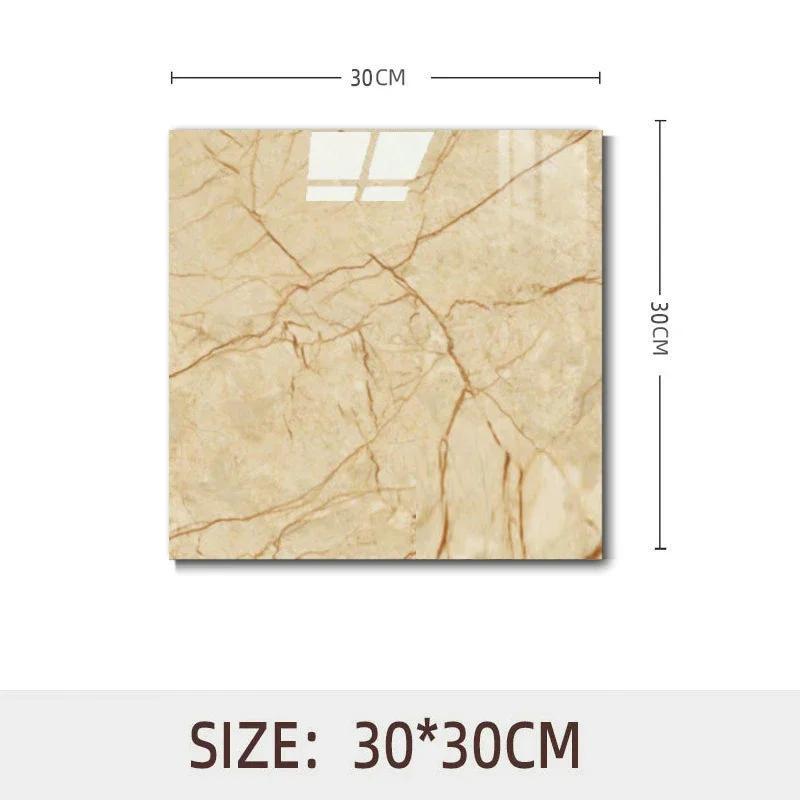 10pcs Waterproof Imitation Marble Wood Tile Floor Stickers 30*30cm Bathroom Home Decoration DIY Self-adhesive Wall Stickers