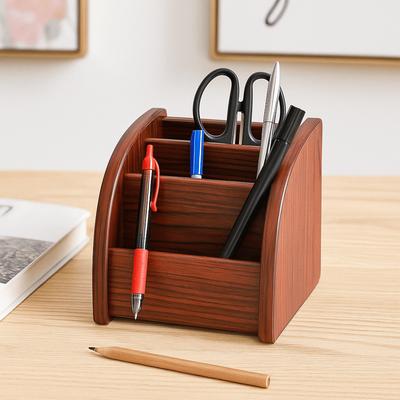 Houten Creatieve Bureaulade Gelakt Hout Eenvoudige Bamboe Penhouder Home Commode Multifunctioneel Ontwerp
