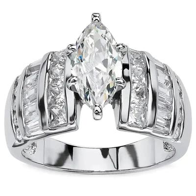 Newly-Designed Engagement Rings With Brilliant Cz Crystal  For Women Gorgeous Bridal Marriage Party Trendy Jewelry