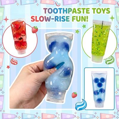 Slow Rising Squeeze Toy In Toothpaste Tube Shape with Fruit Pattern Soft Squishy Stress Relief Toy for Hand Exercise and Sensory Play