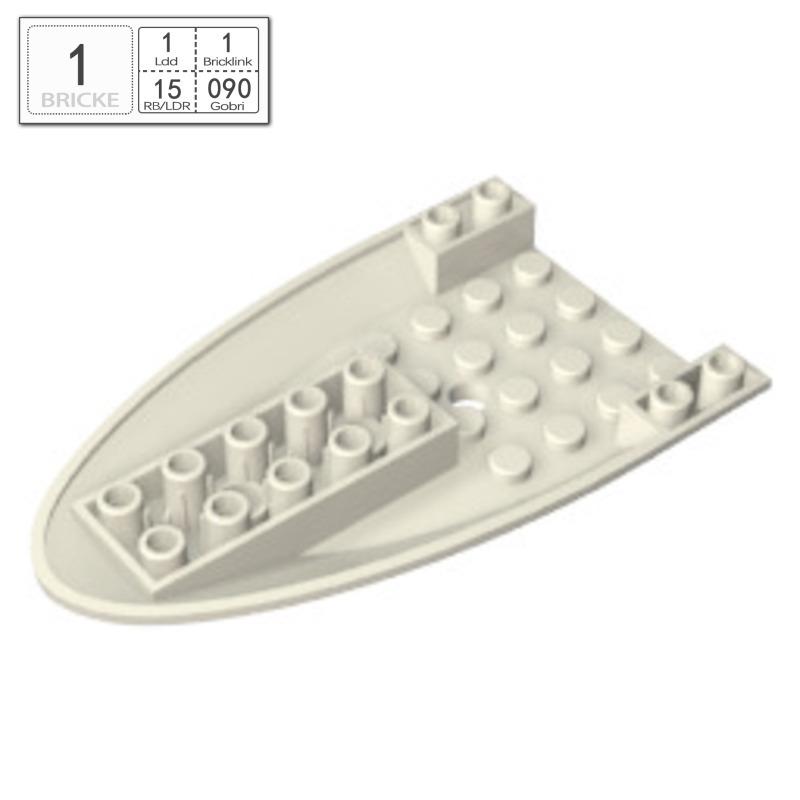 

BRICKE 87611 6x10 Самолет Лодка Клин Совместимый с блоками Lego 50g (approx. 6 pcs) белый